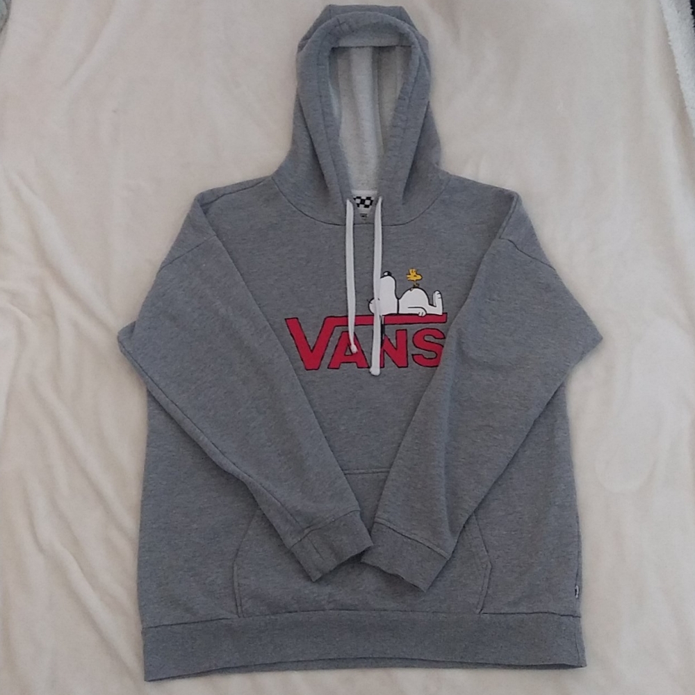 Vans oversized peanuts grey hoodie